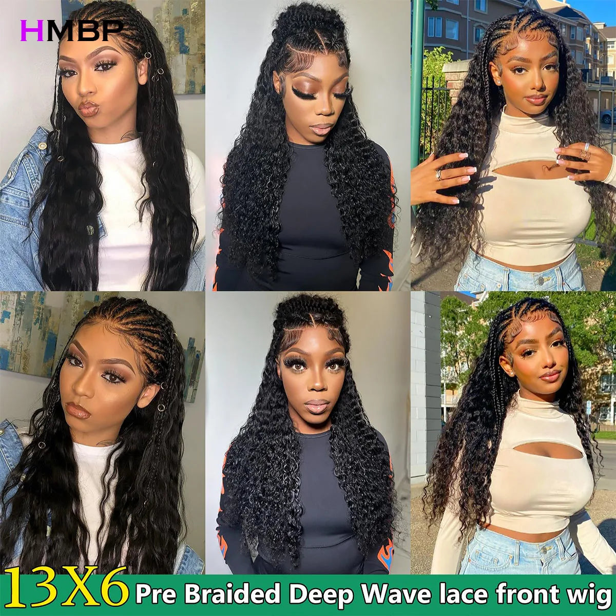 Pre Braided Glueless Wig Human Hair 13x6 HD Lace Frontal Wig Wear Go 400 Density Kinky Curly 9x6 Hd Transparent Preplucked Wigs